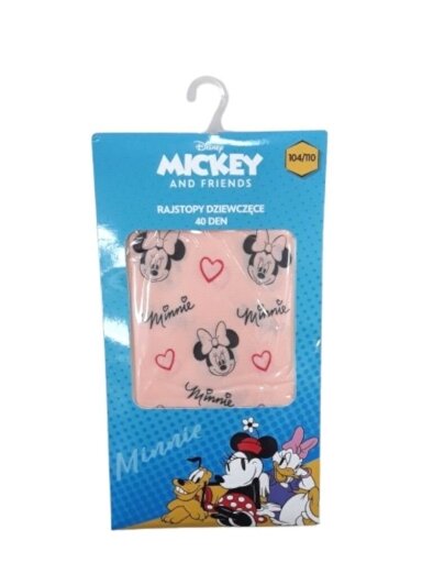 40 Den Rožinės spalvos Minnie Mouse pėdkelnės