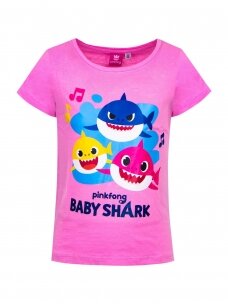 Baby Shark rožinės spalvos marškinėliai 2381D99