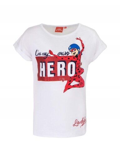 Balti marškinėliai Miraculous Ladybug Hero 3286D25