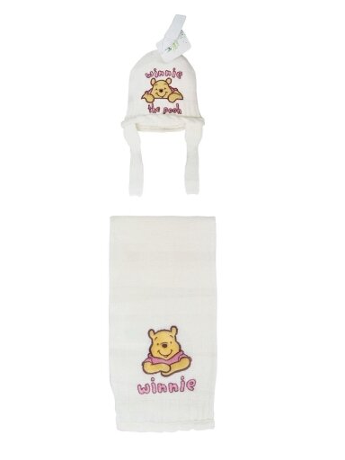 Baltos spalvos kepurė ir šalikas WINNIE THE POOH 1051D343