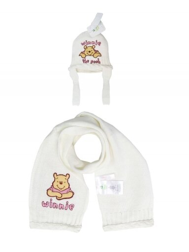 Baltos spalvos kepurė ir šalikas WINNIE THE POOH 1051D343