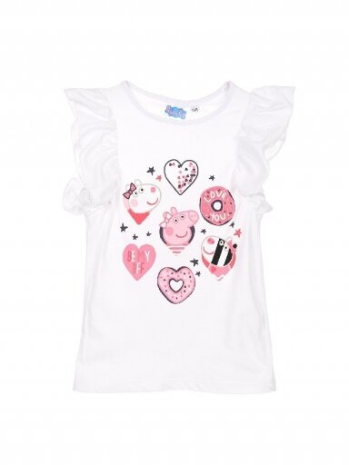 Baltos spalvos marškinėliai PEPPA PIG 0414D068