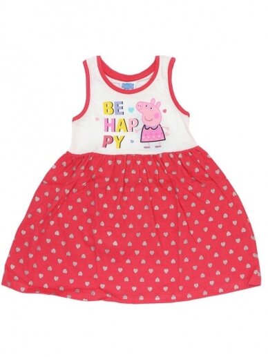 Balta raudona suknelė Peppa Pig 1628D197 Balta raudona suknelė Peppa Pig 1628D197