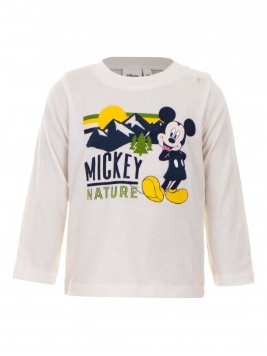 Balti marškinėliai ilgomis rankovėmis Mickey Mouse 3147D136 Balti marškinėliai ilgomis rankovėmis Mickey Mouse 3147D136