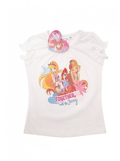 Balti marškinėliai WINX CLUB 0362D060 Balti marškinėliai WINX CLUB 0362D060