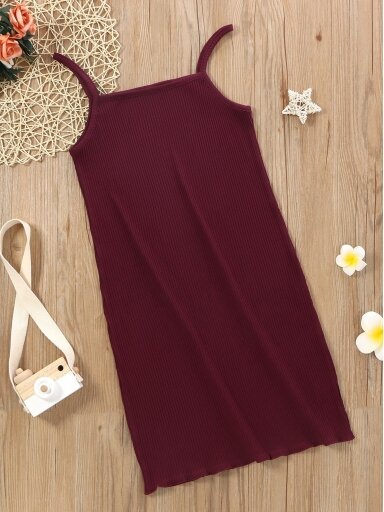 Bordo spalvos vaikiška suknelė 0578D110
