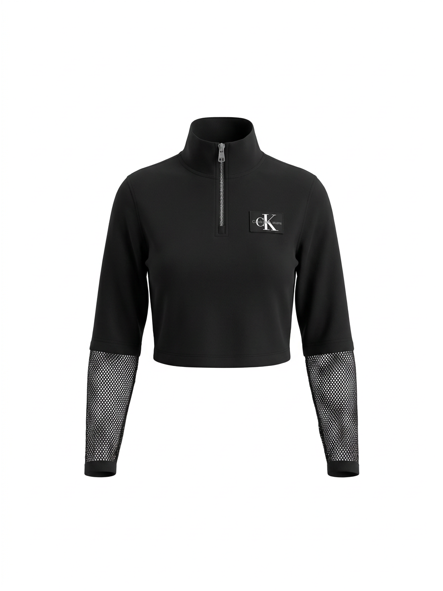 Calvin Klein juodas trumpintas džemperis Calvin Klein juodas trumpintas džemperis
