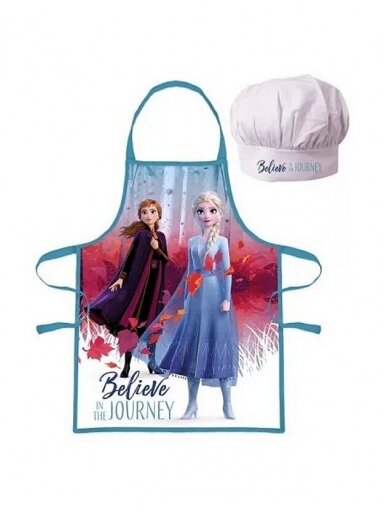 Disney Frozen virtuvės šefo prijuostė su kepure 1666D107