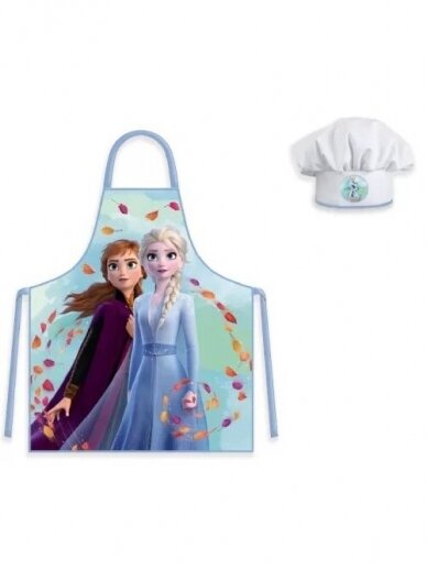Disney Frozen Leaf virtuvės šefo prijuostė ir kepurė 2979D221 Disney Frozen Leaf virtuvės šefo prijuostė ir kepurė 2979D221