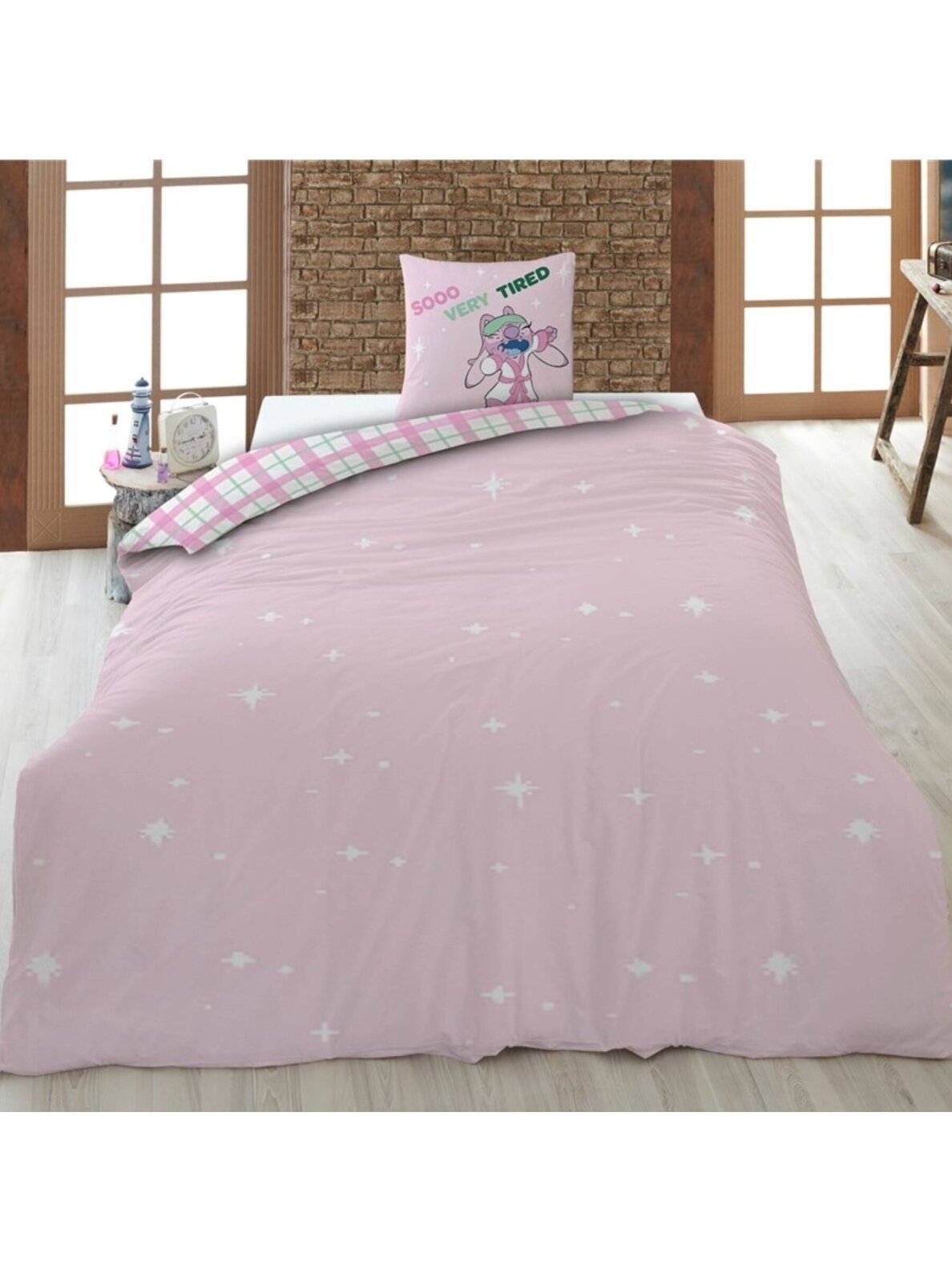 Dryžuotas patalynės komplektas Lilo & Stitch 4781D136-1 2