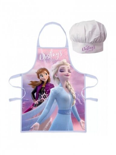 Frozen virtuvės šefo prijuostė su kepure 1462D136-1