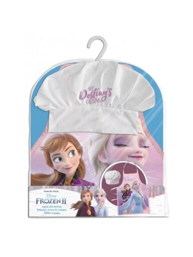 Frozen virtuvės šefo prijuostė su kepure 1462D136-1