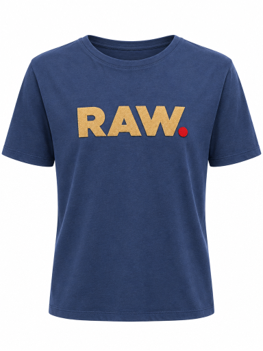 G-Star RAW mėlyni medvilniniai marškinėliai
