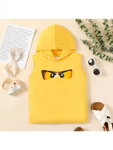 Geltoni marškinėliai su gobtuvu Emoji 1694D129