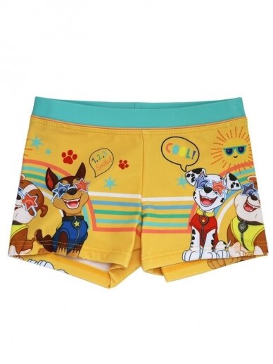Geltonos maudymosi kelnaitės Paw Patrol 1702D08 Geltonos maudymosi kelnaitės Paw Patrol 1702D08