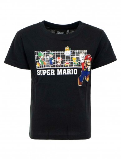 Juodi marškinėliai Super Mario 2564D18 Juodi marškinėliai Super Mario 2564D18