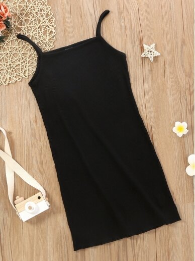 Juodos spalvos vaikiška suknelė 0595D111