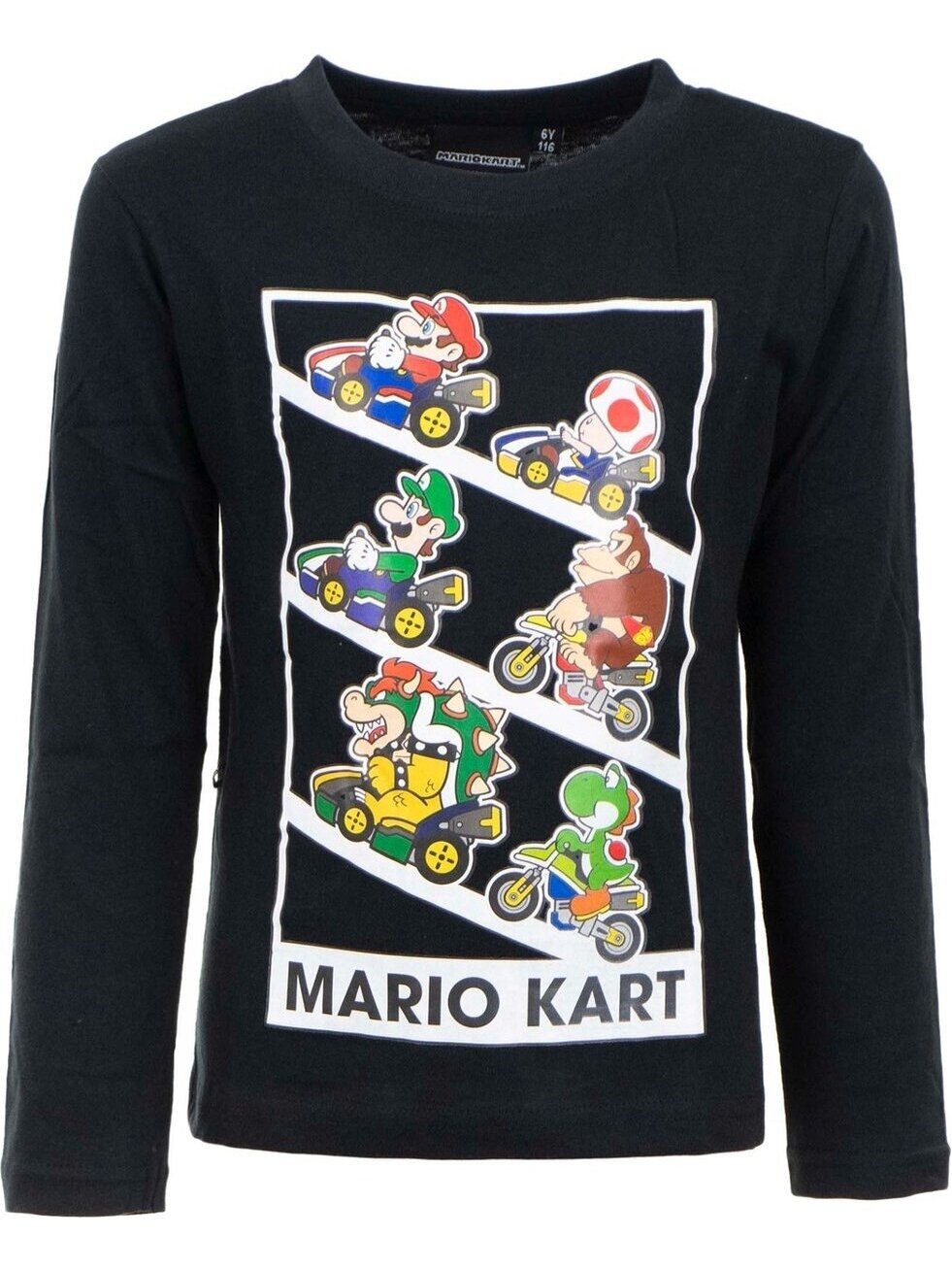 8720193918815Juodi „Mario Kart“ marškinėliai ilgomis rankovėmis 8720193918815Juodi „Mario Kart“ marškinėliai ilgomis rankovėmis