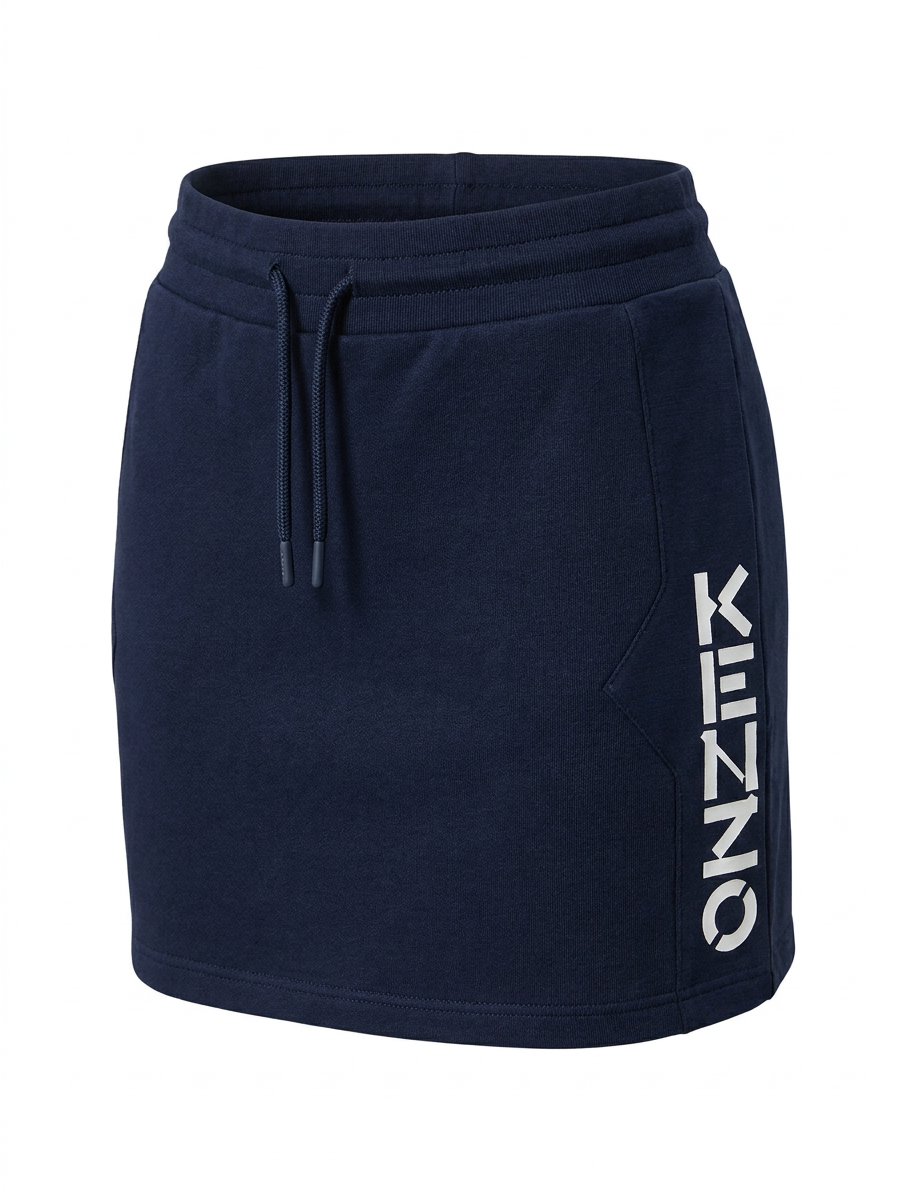 Kenzo tamsiai mėlynas medvilninis sijonas Kenzo tamsiai mėlynas medvilninis sijonas