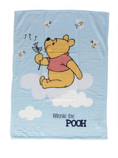 Koralų vilnos mėlynas pledas Winnie the Pooh 2930DZP2