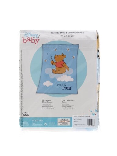 Koralų vilnos mėlynas pledas Winnie the Pooh 2930DZP2