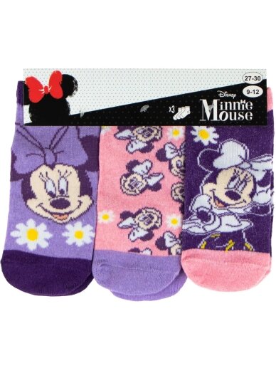 Kojinių komplektas Minnie Mouse Purple 4749D108-1 Kojinių komplektas Minnie Mouse Purple 4749D108-1