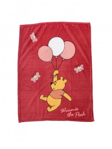 Koralų vilnos fuksijų spalvos pledas Winnie the Pooh 2957DPZ2 Koralų vilnos fuksijų spalvos pledas Winnie the Pooh 2957DPZ2