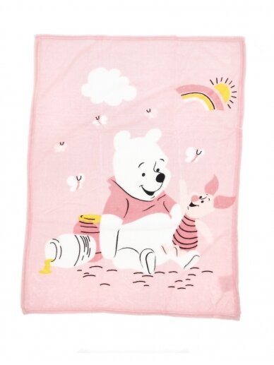 Koralų vilnos rožinis pledas Winnie the Pooh 2899DPZ2 Koralų vilnos rožinis pledas Winnie the Pooh 2899DPZ2