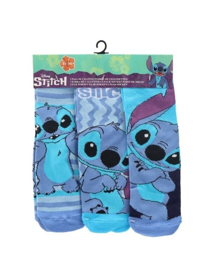 Lilo & Stitch kojinių komplektas, 3 poros 5176D30 Lilo & Stitch kojinių komplektas, 3 poros 5176D30