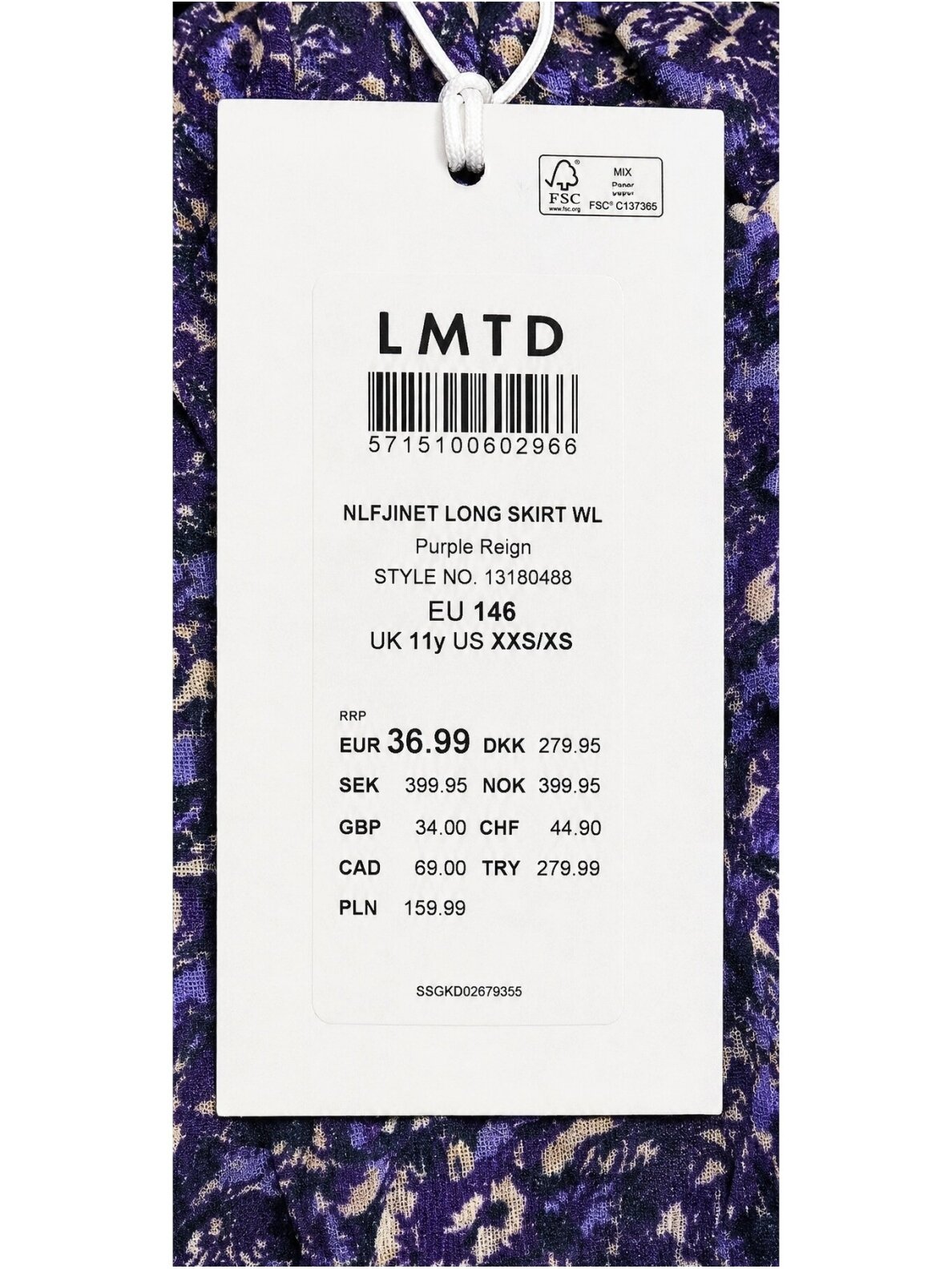 LMTD violetinis raštuotas sijonas 1 LMTD violetinis raštuotas sijonas 1