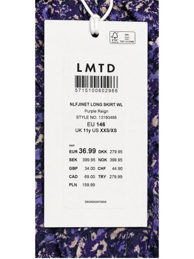 LMTD violetinis raštuotas sijonas