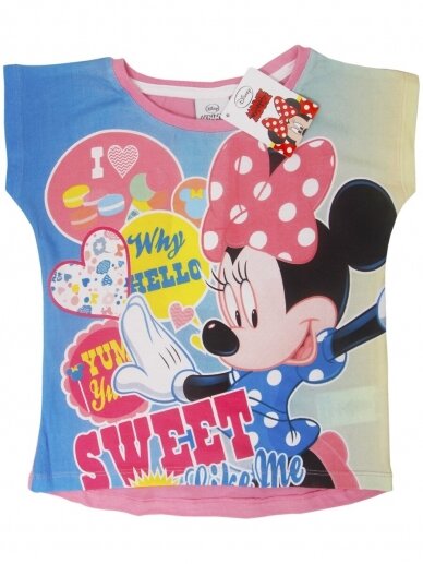 Marškinėliai trumpomis rankovėmis MINNIE MOUSE 0364D060 Marškinėliai trumpomis rankovėmis MINNIE MOUSE 0364D060