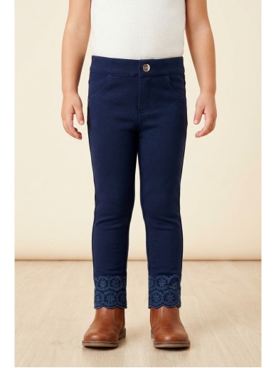 Mayoral tamsiai mėlynos tamprės su siuvinėta apačia 5017D223 Mayoral tamsiai mėlynos tamprės su siuvinėta apačia 5017D223