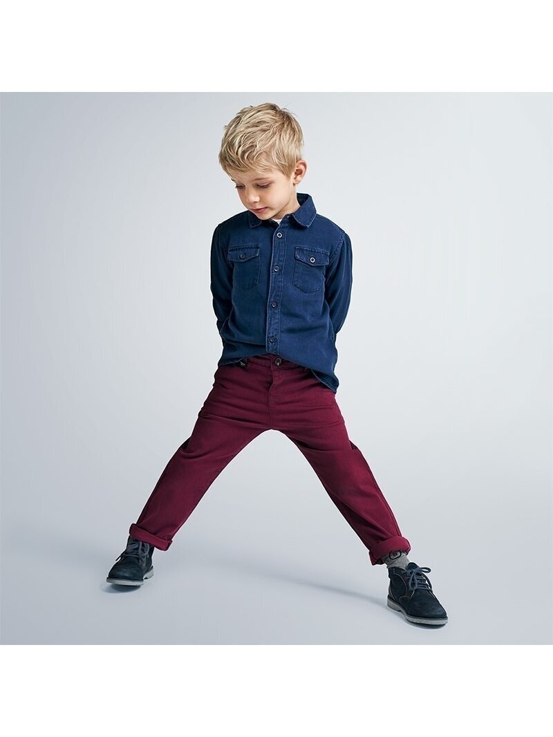 Mayoral bordo spalvos „Chino“ stiliaus kelnės 4970D249 1 Mayoral bordo spalvos „Chino“ stiliaus kelnės 4970D249 1