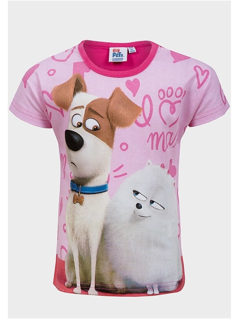 Marškinėliai su fuksijų spalvos apykakle The Secret Life of Pets 0970D181 Marškinėliai su fuksijų spalvos apykakle The Secret Life of Pets 0970D181