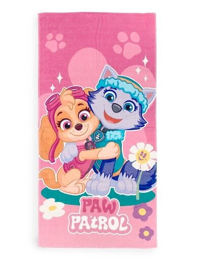 Medvilninis rankšluostis Paw Patrol Skye & Everest 3723D335 Medvilninis rankšluostis Paw Patrol Skye & Everest 3723D335