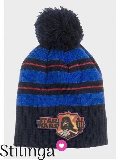Mėlyna vaikiška kepurė su bumbulu Star Wars 0675D123