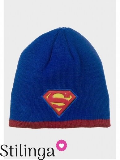 Mėlyna vaikiška kepurė Supermenas 0705D133