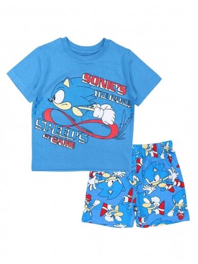 Mėlyna vaikiška pižama Sonic 2298D39