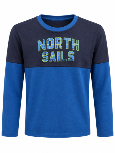 Mėlyni „North Sails“ marškinėliai ilgomis rankovėmis Mėlyni „North Sails“ marškinėliai ilgomis rankovėmis