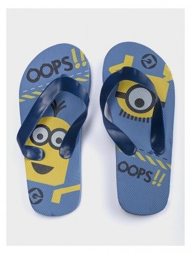 Mėlynos paplūdimio šlepetės Minions 0640D117 Mėlynos paplūdimio šlepetės Minions 0640D117