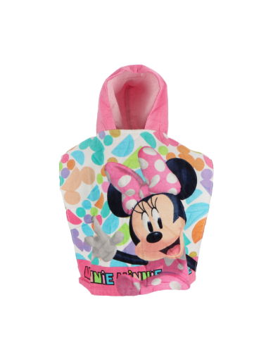 Minnie Mouse Dots paplūdimio pončas su gobtuvu 4769D128-1 Minnie Mouse Dots paplūdimio pončas su gobtuvu 4769D128-1