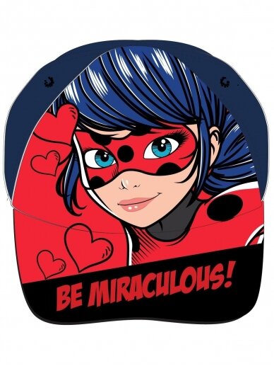 Miraculous Ladybug kepurė su snapeliu 1213D053 Miraculous Ladybug kepurė su snapeliu 1213D053