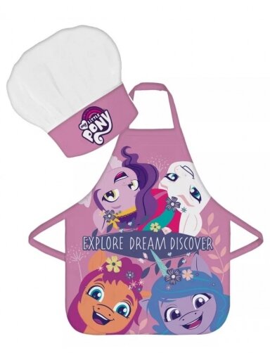 My Little Pony violetinė šefo prijuostė su kepure 2153D56