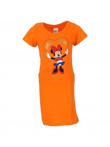 Oranžinės spalvos suknelė Minnie Mouse 2253D05 Oranžinės spalvos suknelė Minnie Mouse 2253D05