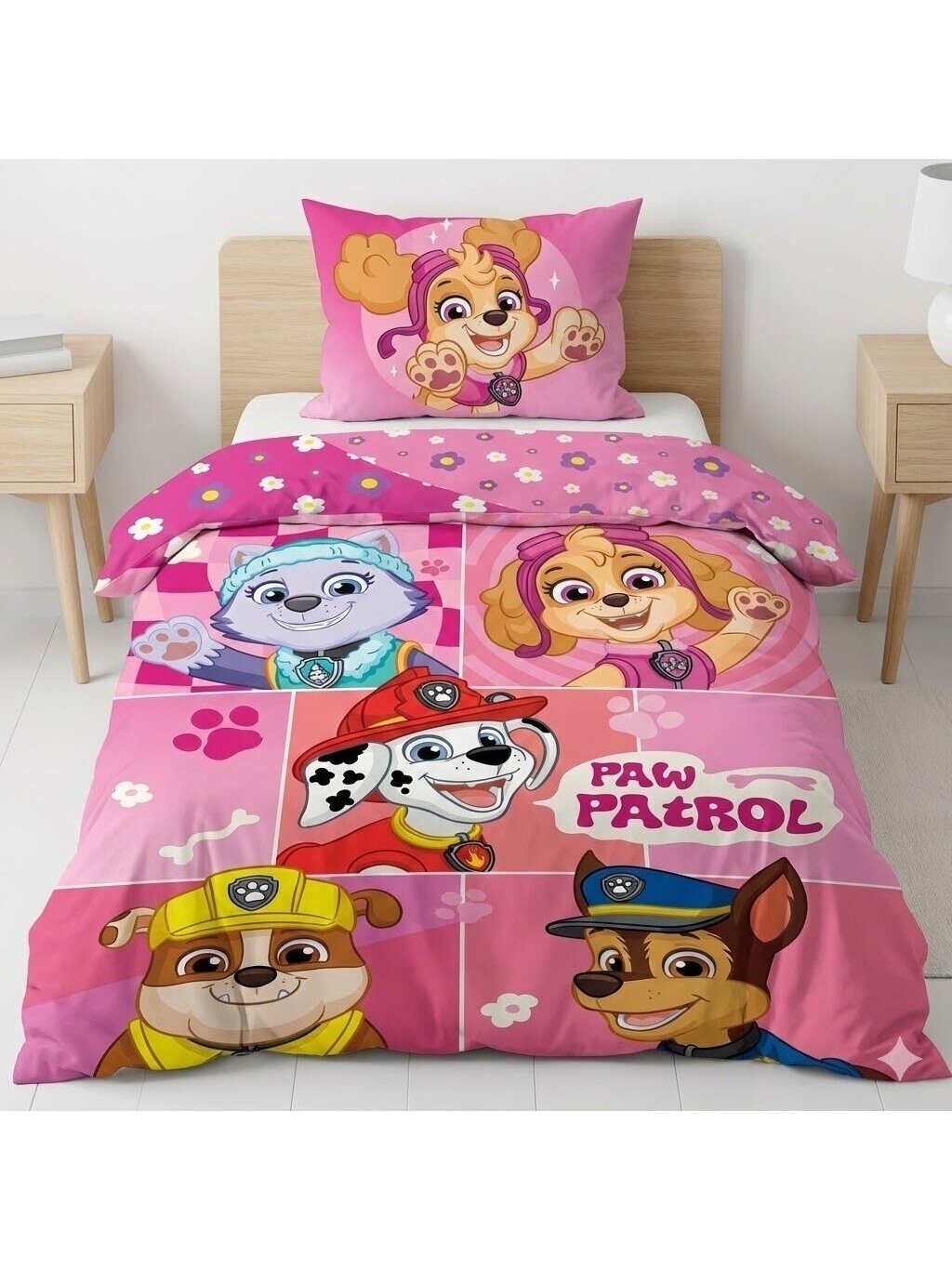 Patalynės komplektas Paw Patrol Pink 4794D76 Patalynės komplektas Paw Patrol Pink 4794D76