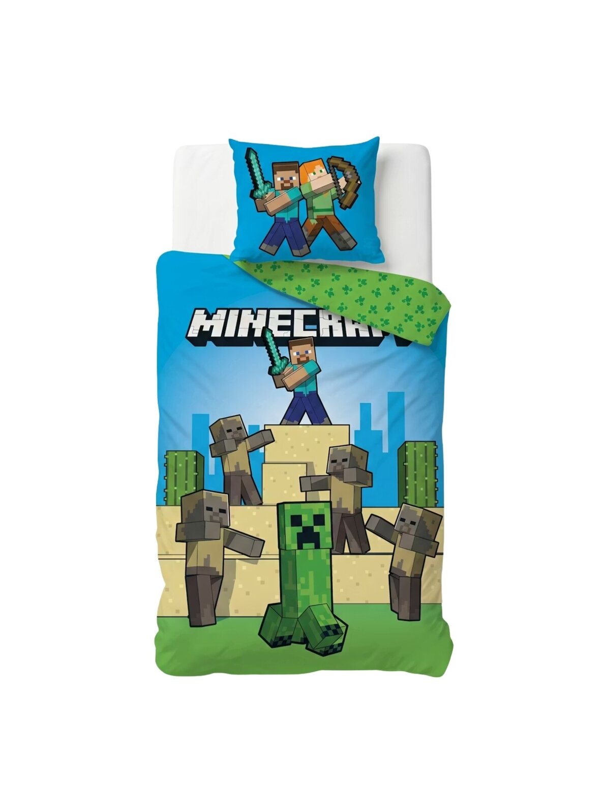 Patalynės komplektas Minecraft Creeper 3680D333 Patalynės komplektas Minecraft Creeper 3680D333