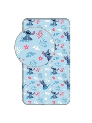Paklodė su guma Lilo and Stitch Blue 3719D140 Paklodė su guma Lilo and Stitch Blue 3719D140
