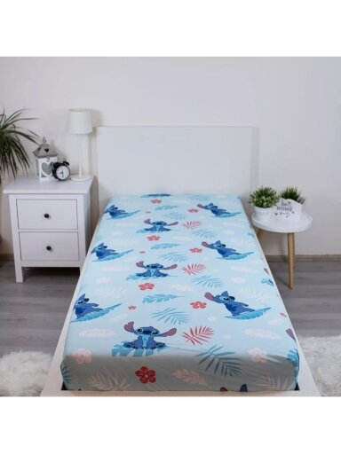 Paklodė su guma Lilo and Stitch Blue 3719D140 Paklodė su guma Lilo and Stitch Blue 3719D140