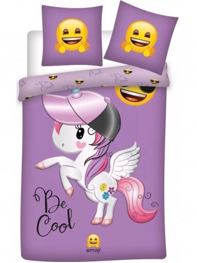 Patalynės komplektas Emoji Unicorn 3172D35